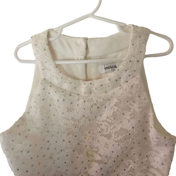 Speechless Lace to Tulle High Low Dress Fit Flare girls size 10 Shimmer - Picture 6 of 10